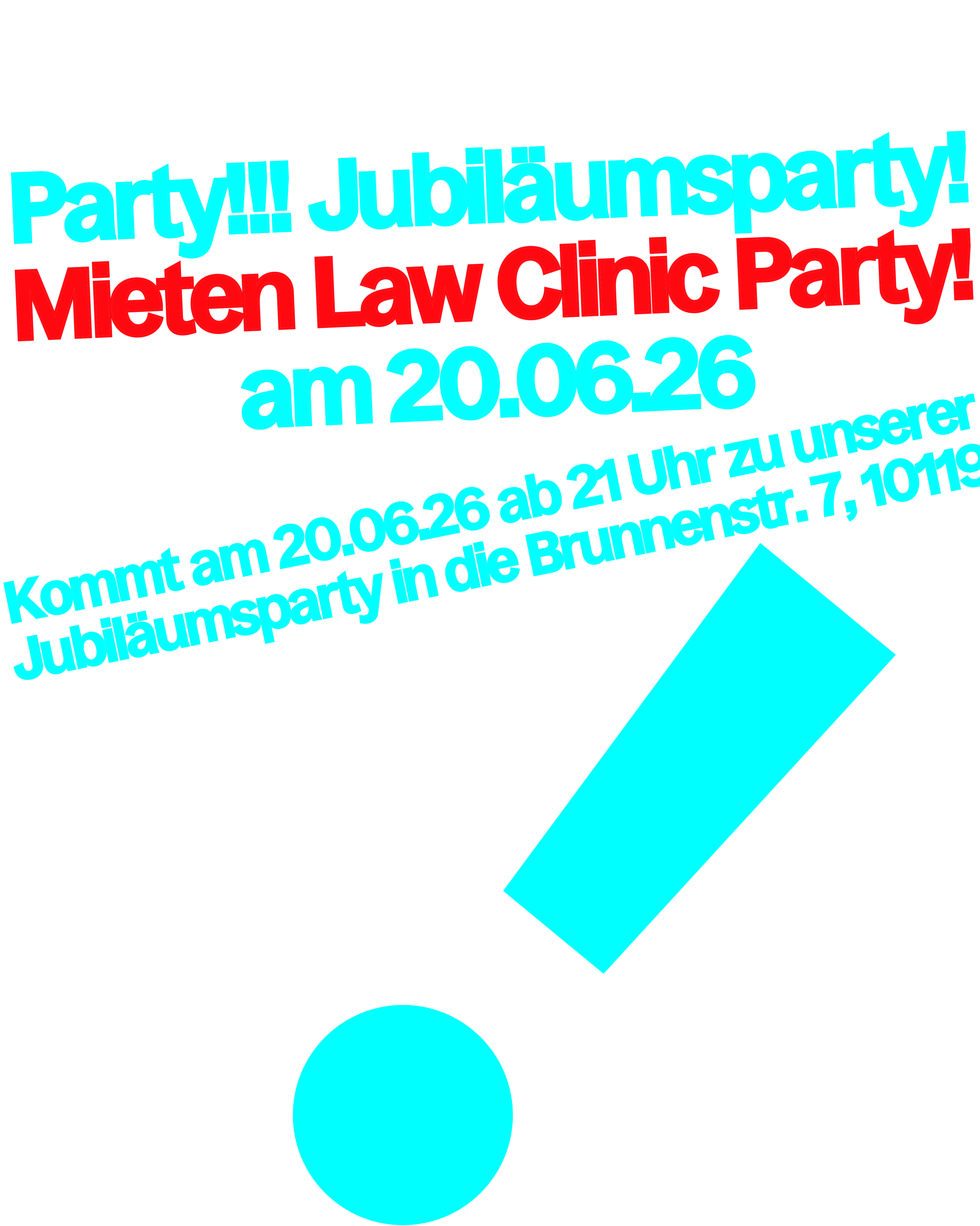 Flyer: Jubiläumsparty